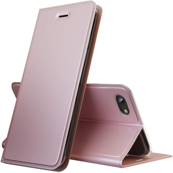 Rosegold iPhone 7/8 Flip Folio Case w/ Card Holder